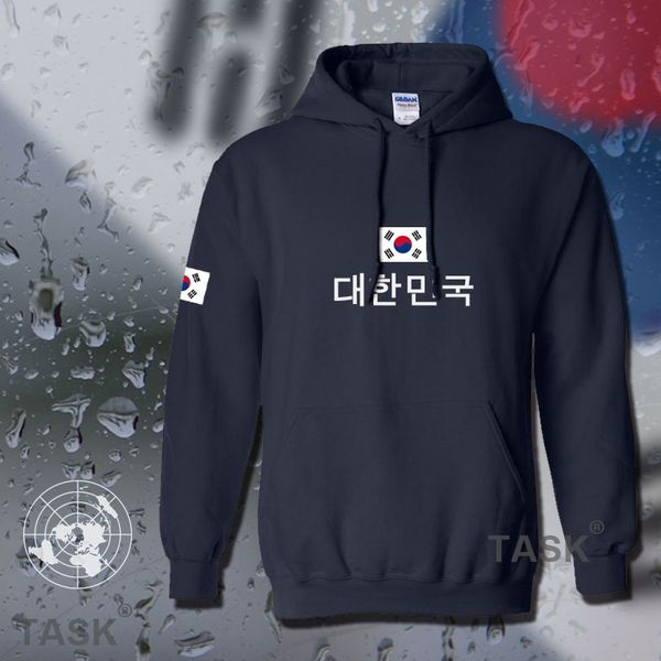 

south korea hoodies men sweatshirt sweat new streetwear socceres jerseyes footballer tracksuit nation korean flag fleece kr, Black