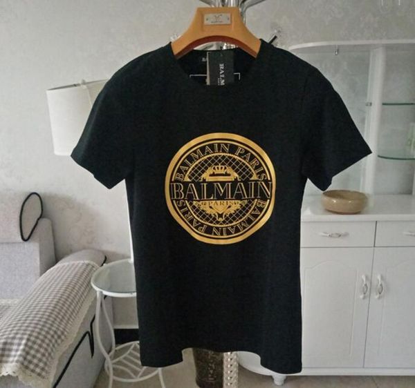 

2019 новые мужские футболки BΑLMAIN черный белый дизайн монеты мужские футболки модел