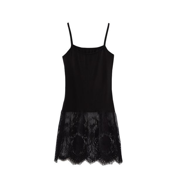 

2019 summer lace women black white passion lingerie backless halter babydoll g string petticoat underskirt, Black;red