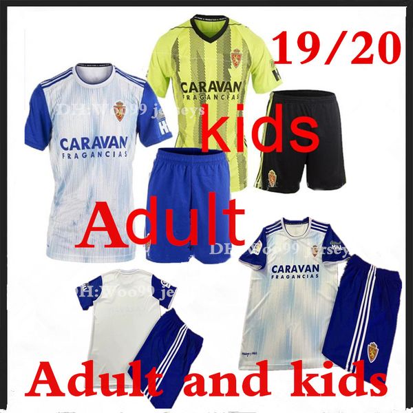 

19 20 and kids kit real zaragoza soccer jerseys child soro gual vazquez eguaras papunashvili camiseta de fÃºtbol 2019 jersey shirts, Black