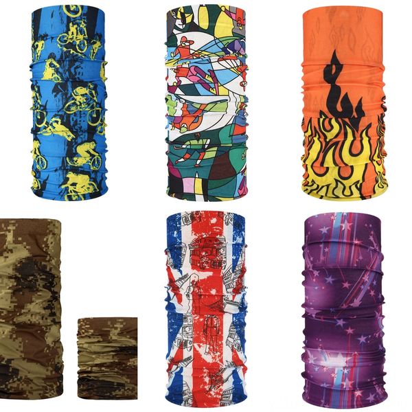

jjmex stock, outdoor sport neck skull bicycle fishing scarf face shield bandanas bandana headband mask headwear ring scarf bicycle balaclava, Black