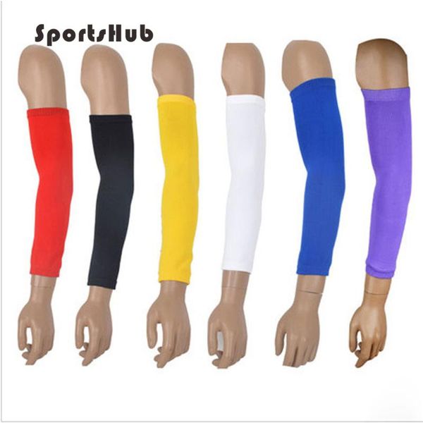 

sportshub 1pc gauntlets nylon long arm wristbands basketball elbow pad long arm sleeve skidproof crashproof sleevecan nr0084, Black;gray