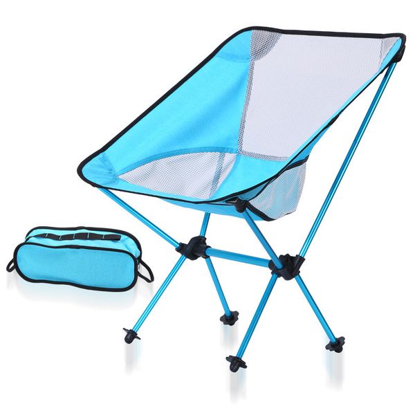 

7 optional colors fishing moon chair purple stable camping folding outdoor furniture portable ultra light chairs 0.9 kg