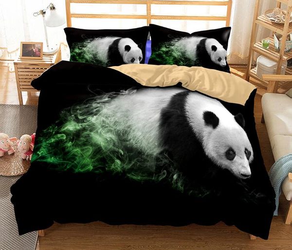 

3d animal bedding set cute panda elephant polar bear printing duvet cover with pillowcase twin full  king size