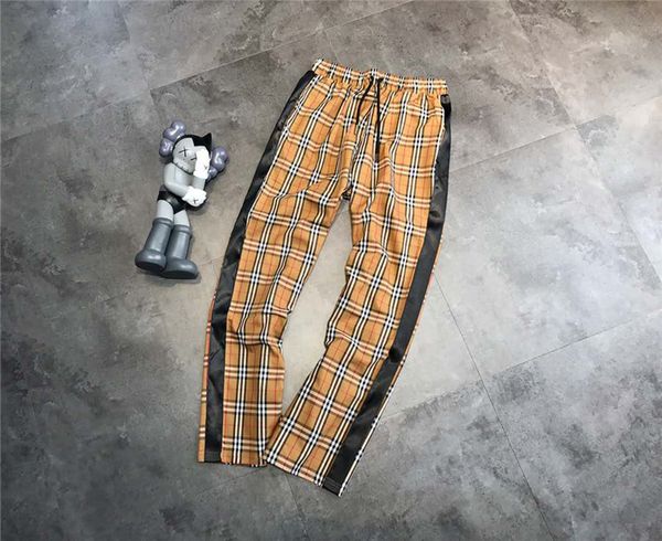 

Women Classic Plaid Straight Pants Comfortable Elastic Waist Drawstring Long Pants Street Fashion Trousers Loose Casual Pants