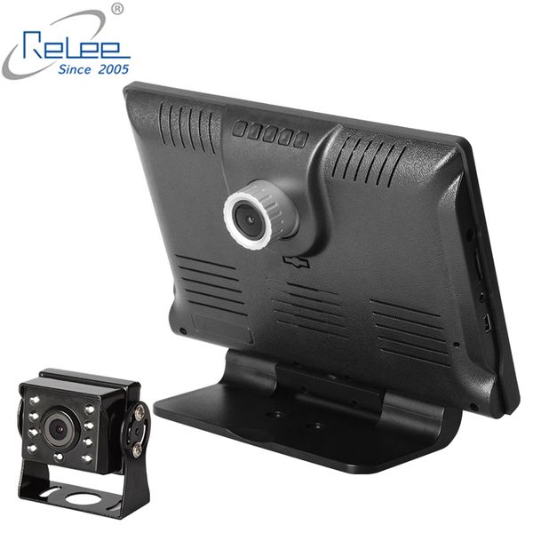 

car dvr camera dual lens 2channel 1080p dashcam rear camera lens voltage 12-24v truck bus taxi car monitor