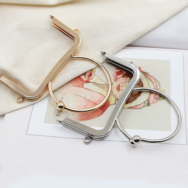 

13cm golden m type no hole handle export of gold manual fabric art diy luggage and bags hardware parts, Black