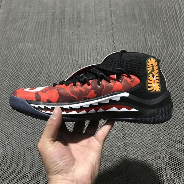 

new arrival dame 4 ba pe red camo ap9976 men casual shoes ,damian lillard 4s panton hirere cblack outdoor running shoes, Black