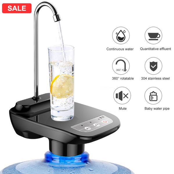 

electric water dispenser wireless portable electric automatic water pump bucket bottle dispenser usb rechargeable