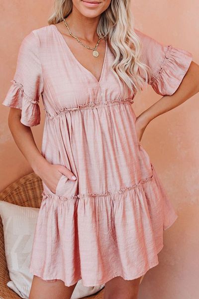 

ins shiying европейских и американских листьев лотоса рукава платья женский лето 2020 новая мода solid color backless высокой талией плиссир, White;black