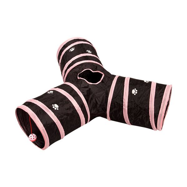 

collapsible cat tunnel tube kitty tunnel bored cat pet toys peek hole toy ball cat puppy kitty kitten rabbit