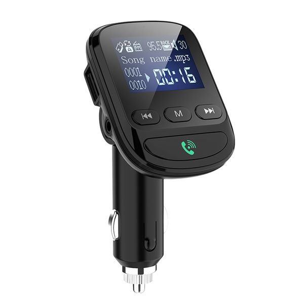 

patchsky bluetooth 5.0 car kit handswireless fm transmitter aux audio car mp3 player support tf /u disk qc3.0 usb port