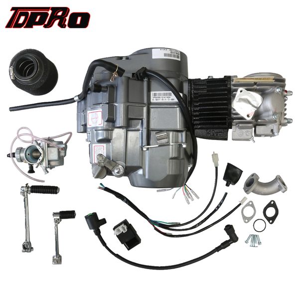 

tdpro lifan 4 stroke 140cc motor engine start motorcycle dirt pit bike engines starter+oil cooler+exhaust+45mm air filter+lever