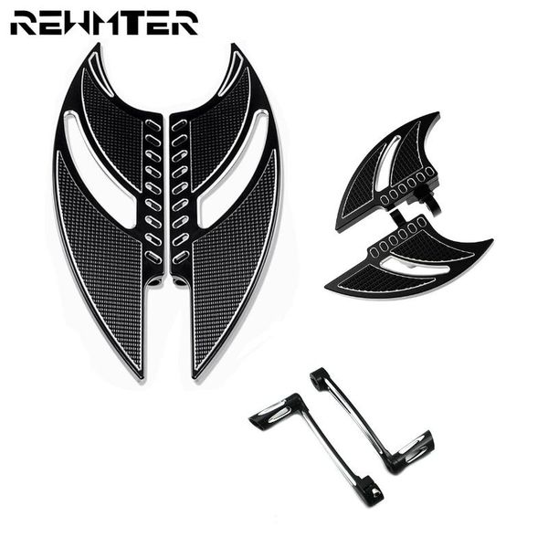 

motorcycle front+rear floorboards cnc footrest+heel toe shift lever shift pegs black for touring softail road glide