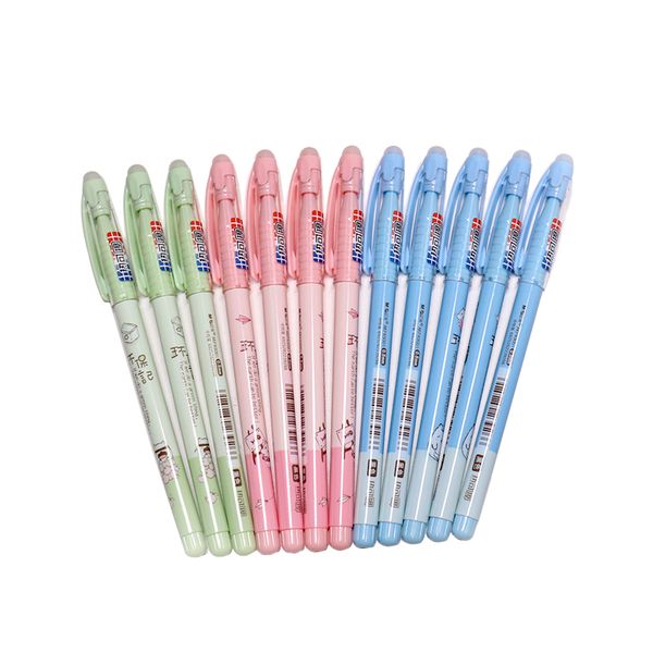 

3 pcs student erasable pen 0.5mm erasable learning water pen writing black/crystal blue 3 kinds of appearance a9001