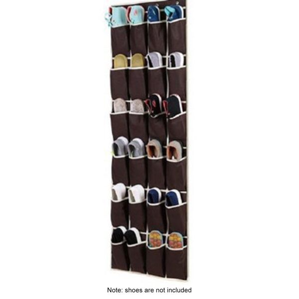 

24 pocket non woven hanging storage bag door holder home shoes organizing bag with hooks space saver shoes hanging