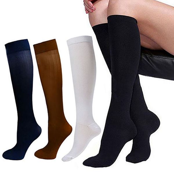 

thigh-high 29-31cm compression outdoors stockings pressure nylon varicose vein stocking travel leg relief pain support outdoor, Black