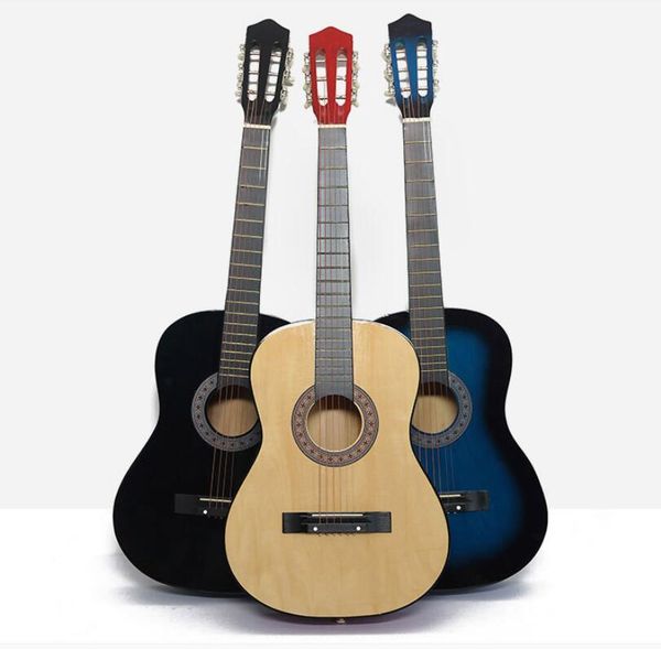 

красивая заводская прямая 38-дюймовая акустическая гитара дети студенты взрослые новички практикуют общий класс стальной струнной гитары