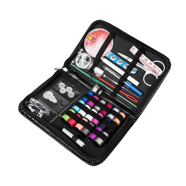 

sewing kits 12 type diy multi-function portable needle sewing box set for hand quilting stitching embroidery thread tools, Black