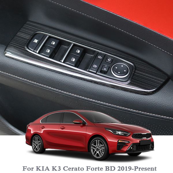 Para Kia K3 Cerato Forte BD 2019 Carro Estilo Interno Da Porta Janela Elevador Lantejoulante Adesivo Interno Estrutura Interior Acessório