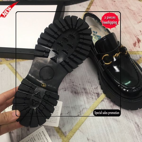 

women platform lug sole loafers with horsebit soles womens lady girl luxury leather casual shoes pump moccasins & loafers 87, Black