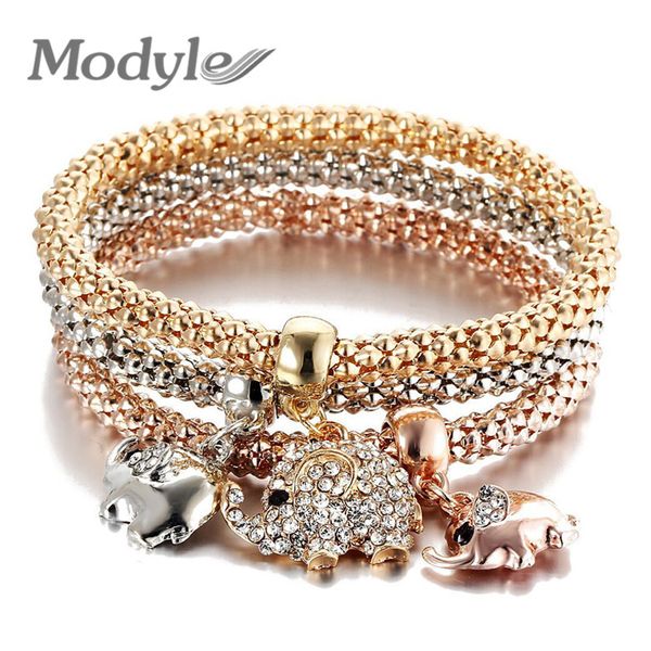 

modyle 2018 new fashion bracelets bangles jewelry gold color chain bracelet round hollow charm bracelets for women, Black