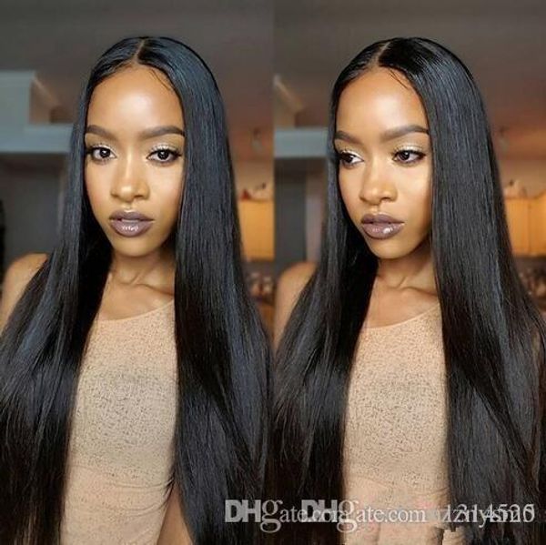 

горячая мода женская волосы платиновые блондинка парики синтетический термостойкий парик леди полный женщины термостойкий парик волос длинны, Black