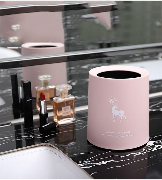 

mini desktrash can storage bucket plastic no-cover household clean trash can desk bin 10pcs