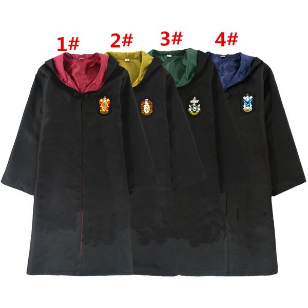 

Harry potter robe cloak cape co play co tume kid adult gryffindor chool uniform clothe lytherin hufflepuff ravenclaw 4 color