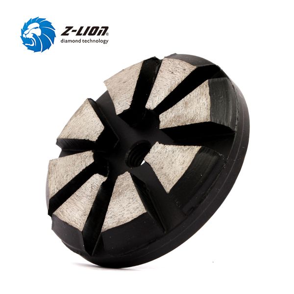 

z-lion 1pc 3" diamond floor polishing pad metal bond grinding discs grit 30/80 wet dry for soft-hard concrete grinding repair