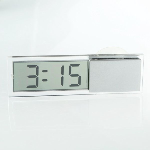 

автомобиль электронные часы mini прочный прозрачный жк-дисплей цифровой с sucker настенные часы