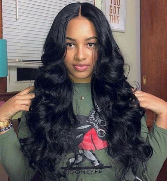 

13x6 lace front wigs human hair pre plucked 9a 150% density 18inch brazilian body wave human hair wigs for women with baby hair, Black;brown