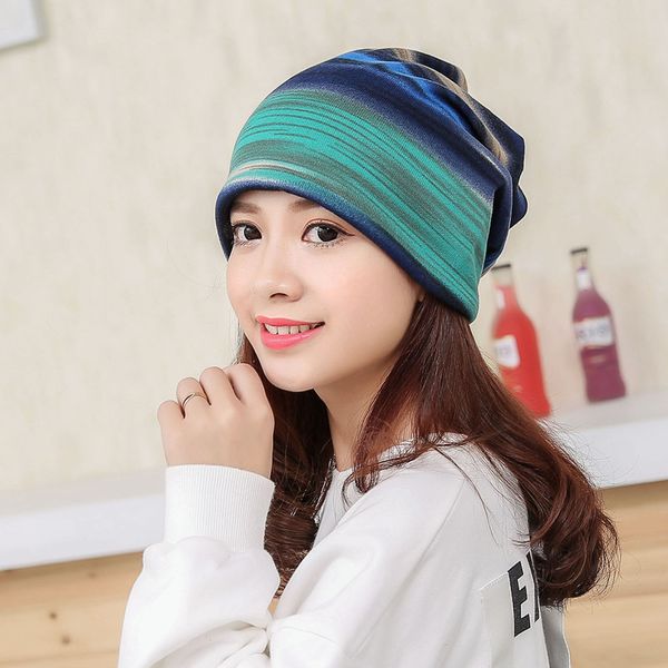 

windproof sports caps women running caps hats winter hood warm beanies striped skullies scarf hat gym yoga tennis