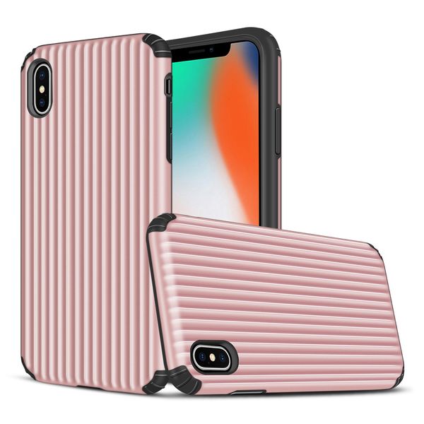 

new arrivals luxury tpu+pc for iphone 8 plus luggage case cute back cover suitcase phone case for s10 luggage phone case