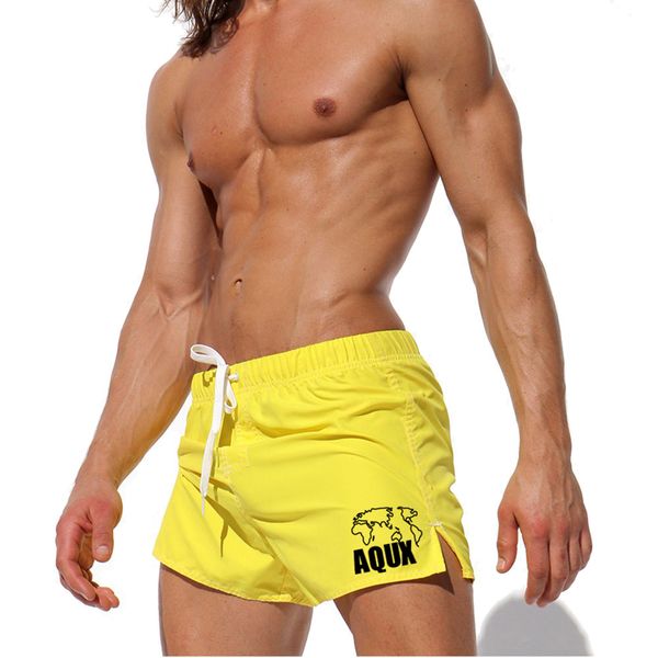 

aqux new men sport pants beach shorts swimming pants running sports quickly dry male gym shorts summer swimwear colorful