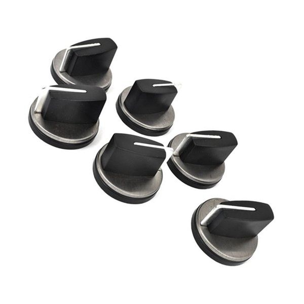 

6 pieces rotary switch rotary knobs stove control switch spare button black other bakeware
