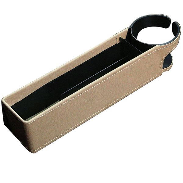 

multi-function storage box catcher cup holder pocket filler car seat pu leather detachable charging hole organiser accessories