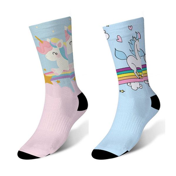 

new autumn cotton women socks cartoon animal cute funny happy kawaii socks women unicorn fashion men gifts 6s-zwl04, Black;white