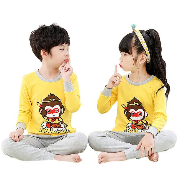 

hobbylane 2pcs/set round collar soft cotton home wear set children boys girls + pants, White