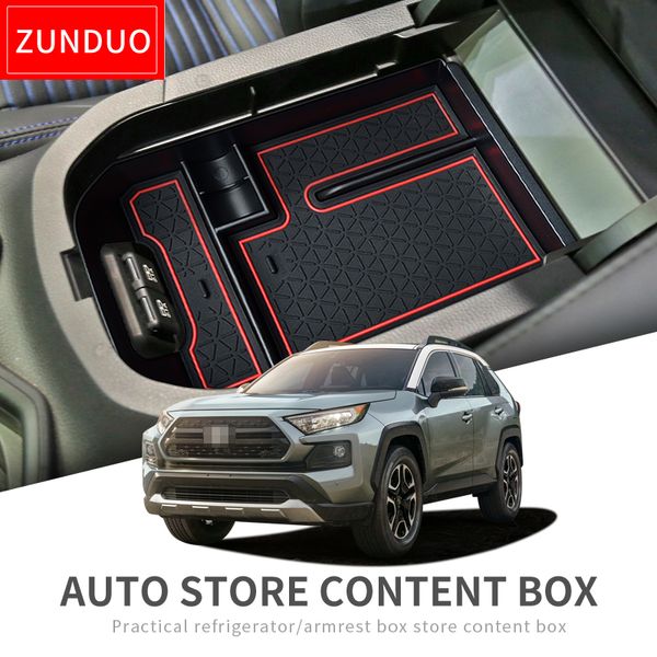 

zunduo car central armrest box for rav4 2019 2020 xa50 rav 4 accessories stowing tidying center console organizer