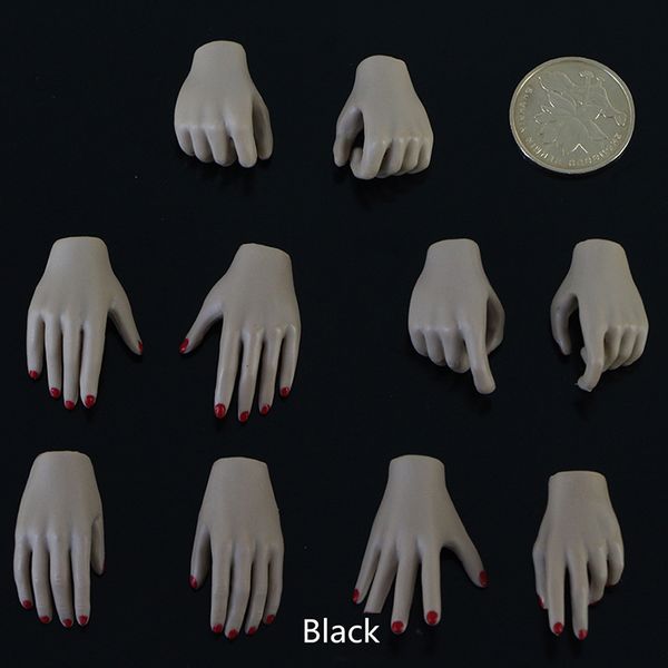 

6 styles 1/6 scale female soldier hand type 5 pairs/set for 12" female figure encapsulated body replaceable