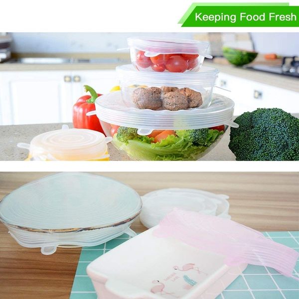 

promotion--silicone stretch lids 12pcs silicone lids, reusable durable eco-friendly stretch covers to fit various sizes shapes o