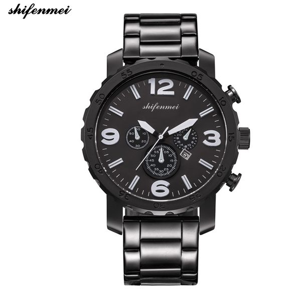 

shifenmei 1069 мужские часы марка 30m водонепроницаемый дата часы мужской спортивные часы мужские кварцевые наручные повседневный relogio му, Slivery;brown