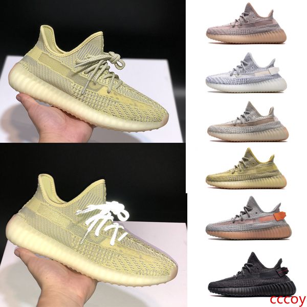 

дизайнер кроссовки 2019 kanye west black white static reflective green glow в dark antlia lundmark synth мужские кроссовки женские тренеры