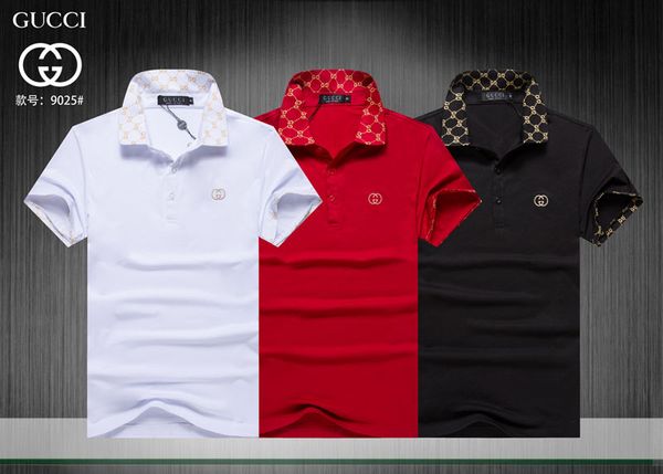 

Лето Повседневная Тонкий Отворотом Polos Рубашка Для Мужчин Высокое Качество Вышив