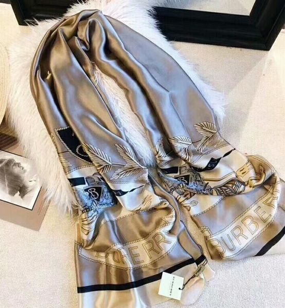 

Высококачественный Шелковый бренд Шарф женские Шарфы 2019 весна-лето модный принт