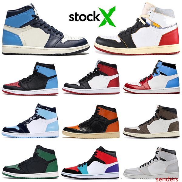 

stock x jumpman 1 men basketball shoes 1s unc to chicago obsidian spiderman banned fearless women mens trainer fashion sports sneakers