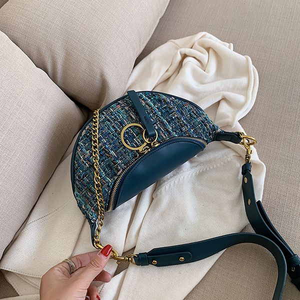 

bag for women's bag woolen cloth women's 2019 new korean waist chest fashion casual wide shoulder messenger