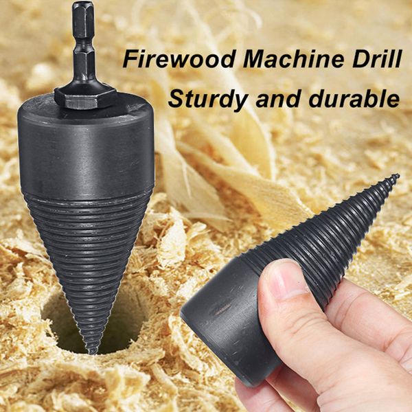 

high speed twist drill bit wood splitter screw cones splitting bit wood drill 42mm square round hexagonal carpenter tools