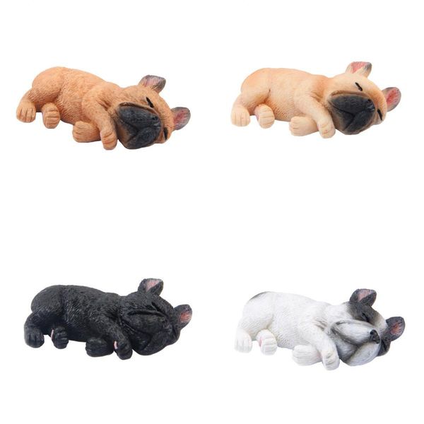 

4 шт спящий бульдог корги собака сад мини кукольный домик фигурка декор